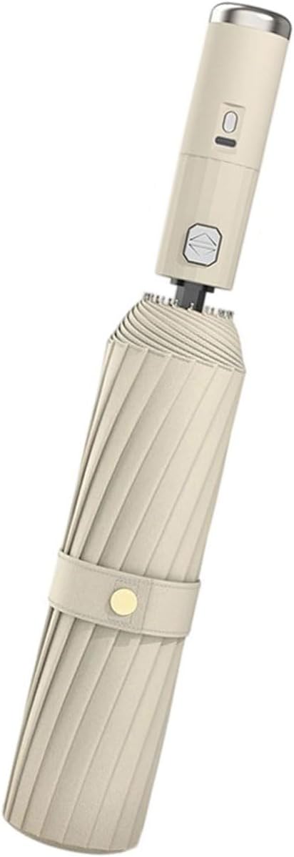 Automatic Folding Sunbrella C Power Fan with USB 10 Rib Steel Frame