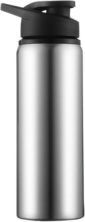304 Çelik Siyah Kapak 700 ml Sporcu Matara Suluk (SICAK-SOĞUK TUTMAZ) cin427