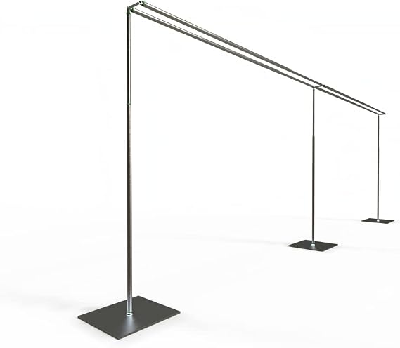 Adjustable Backdrop Stand Kit 10FT x 20FT Double Crossbar (No Drape) Heavy Duty Portable Easy Set Up for Wedding&Party&Photography&Baby Show&Display ，But Not for Flower Walls/TVs/Heavy Items