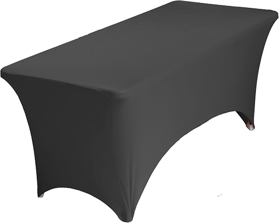 Spandex Fitted Tablecloth Stretch Wrinkle Resistant Washable Rectangle Tablecloth for Patio Wedding Banquet Vendor Stand Party 183