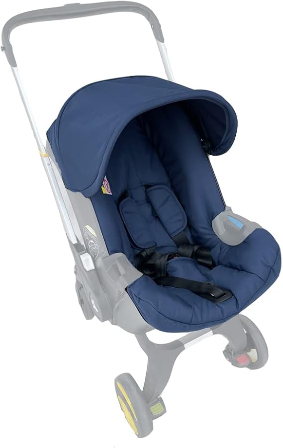 Stroller Changing Kit Clothes, Canopy Cover, Seat Cushion Compatible with Doona Car Seat Stroller (Navy Blue)