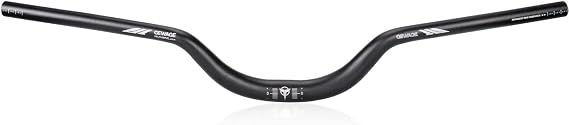 GEWAGE 780 mm Riser Handlebar — 6061 Aluminum, 31.8 mm Clamp, 12° Backsweep, 5 Rise Options (25/55/70/90/120 mm) — Wide, Lightweight MTB/Road/Hybrid Bar (black, 55mm Rise)