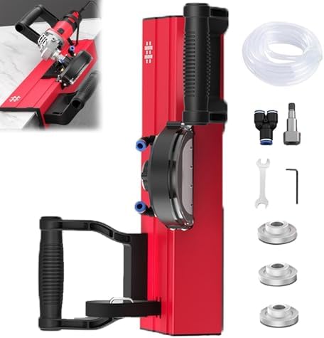 Electric Tile Chamfering Machine - Portable Quick Cutting Tool with Double Water Spreading, Thickness Adjustable, 45° Dust-Free Chamfer for Marble and Wood Projects