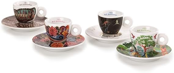 illy Set of 4 Espresso Cups Art Collection Biennale Art 2024