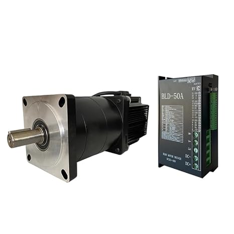 Low Voltage Planetary Reducer 48V Brushless Speed Control Motor 1500W Low-noise Precision Gear Reducer with BLD-50A Controller，110-48V 1500W+BLD-50A+Ratio 6