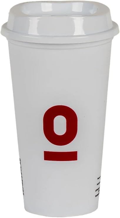 Espressolab Tekrar Kullanılabilir Termos Bardak, 450 ml, Beyaz, Paslanmaz Çelik
