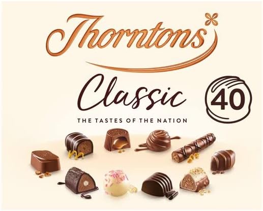 Thorntons Classic Collection, Chocolate Hamper Valentine's Day Gift Box, Celebration of British Tastes, Assorted Milk, White and Dark Chocolates, Pack of 1 x 449g