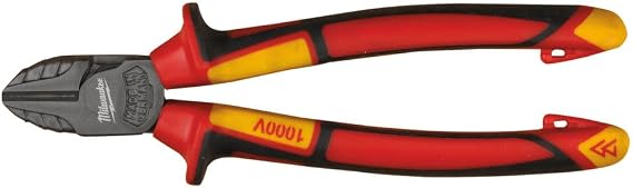 Milwaukee T4932464568 Ağır Hizmet Tipi VDE Elektrikçi, İzoleli Yan Keski 180mm