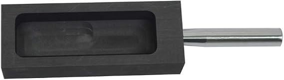 LLF Gold Silver Graphite Ingot Mold Mould Crucible for Melting Casting Refining with Metal Bar (1kg)