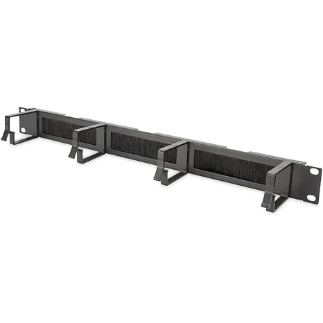 DIGITUS Cable Management Panel with Brush Strip - 1U - 4 Guide Brackets 44