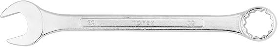TOPEX Combination Spanner - Open-End Ring Spanner Combination Spanner - Ring Spanner - Chrome Vanadium Steel Silver - Suitable for DIY and Professionals - 32 x 380 mm