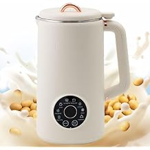 Nut Milk Maker - 1L Soy & Oat Milk Machine with LED Display, Timer, Auto-Clean, and Keep Warm for Homemade Plant Milks and Porridges