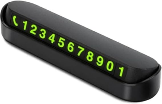 Fosforlu Acılır Kapanabilir Numaratör Ön Torpido Üstü Telefon Numarası Göstergesi Araba Numaratör Aç Kapa