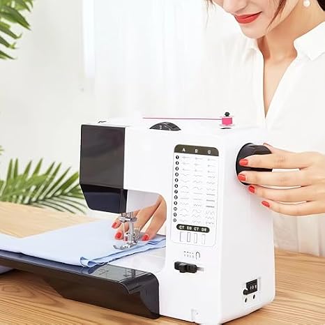 Sewing Machine, 38-Stitch Double Needle Sewing Machine, Heavy Duty Portable Embroidery Machine, Built in Sewinglight, Ideal For Beginners And Advanced