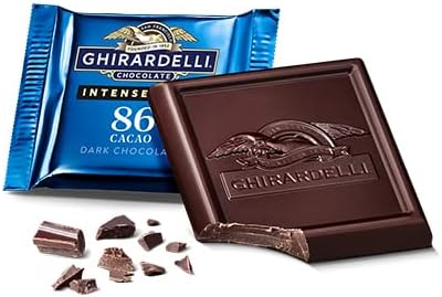 86% Dark Chocolate GHIRARDELLI SQUARES Midnight Reverie - USA Import - Rare (15)