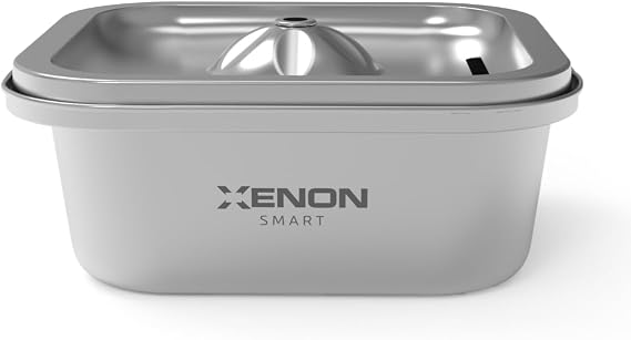 Xenon Smart Kedi Su Pınarı | Çelik Akıllı 3L Ultra Sessiz Mobil Kontrol Destekli Kedi Çeşmesi X8651