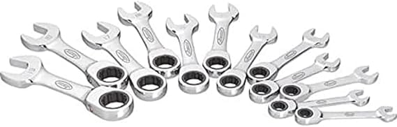 VIGOR Ratchet Combination Spanner Set Short V2821 Very Short Design