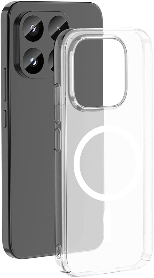 Aksesuarcim Xiaomi Mi 17 ile Uyumlu Kılıfı Şeffaf İnce M-Safe Şarj Özellikli Kamera Lens Korumalı Sert Silikon Kapak London Renksiz