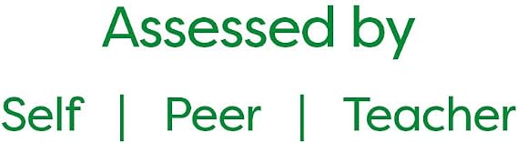 SuperStickers Assessment Stamper for teachers: Assessed By Self/Peer/Teacher - Green Ink