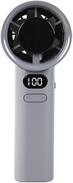 Senon M11 Dijital LED Göstergeli Portatif Fan Mini Vantilatör Soğutucu El Fanı (Gri)