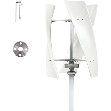 Wind Turbine Generator,Wind Turbine, Windmill Energy 12v 24v Turbine 2kw 2000w 3 Blades Vertical Axis Permanent Maglev Generator With Mppt Controller for Hybrid Solar Wind System(1600W,TURBINE ONLY_24