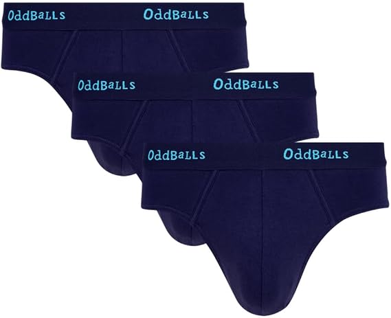 OddBalls | Mens Briefs Multipack | 3 Pack | Classic Fit | Mens Underwear | Hipster Boxer Briefs | Cotton Briefs | Elastic Waistband