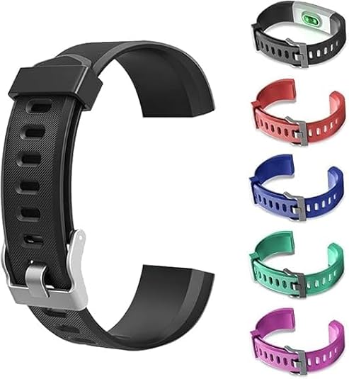 1Pc Black Replacement Wristbands, Adjustable Wristbands, Bracelet Accessories, Replacement Bands, Fitness Tracker for ID115Plus HR Smart Watch Straps