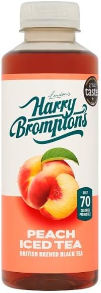Harry Brompton's London's Peach Iced Tea, 12 Bottles × 500 ml
