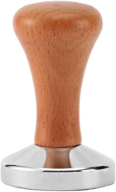 Çelik Ahşap 58 mm Espresso Makinesi Tamperi Barista Ekipmanı mt136