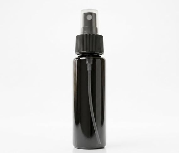 60 ml Siyah Boş Sprey Şişesi - İnce Sis Püskürtücü, Siyah Şık Tasarım, Kolonya, Dezenfektan ve Kozmetik için Taşınabilir Seyahat Boyu Fısfıs Şişe 5 Adet