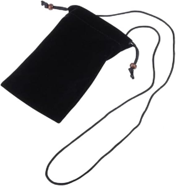 Case Cover with Chain and Loop Closure Soft Cloth Flannel Carry Bag for QIN F22 (2023) - Black