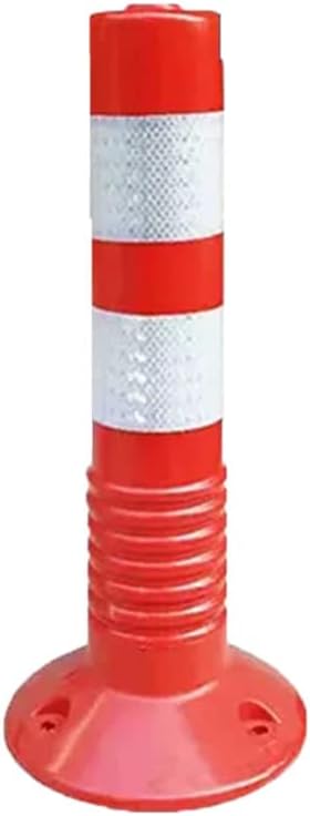 High Visibility Parking Bollards - Red Car Barrier for Residential Areas Traffic Warning Blocker Durable Safety Post for Driveway Protection