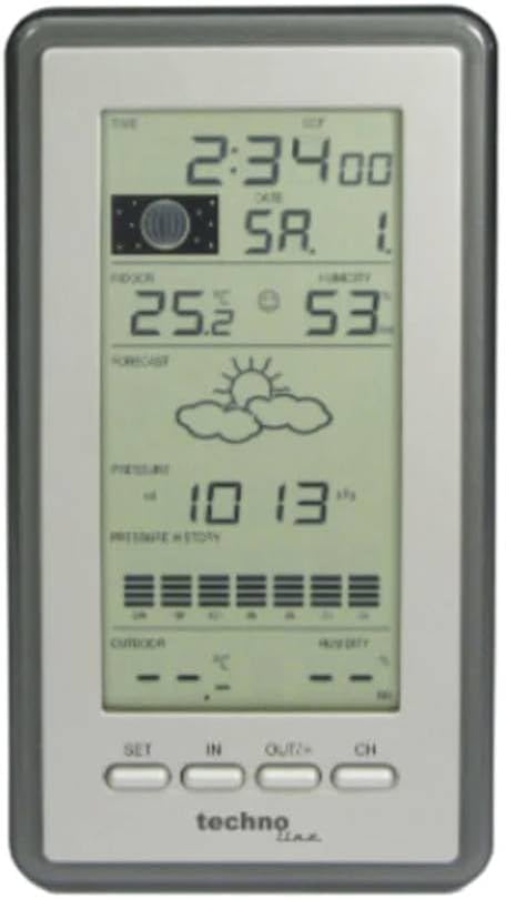 Technotrade Import-Export GmbH Technoline WS 9040-IT Weather Station - Silver/Grey