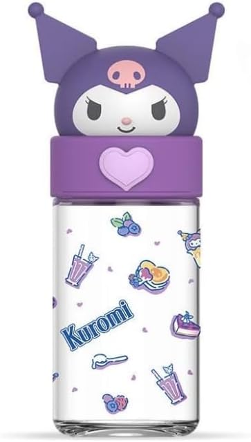 Netavantaj Lisanslı Kawaii Kuromi Silikon Cam Şişe