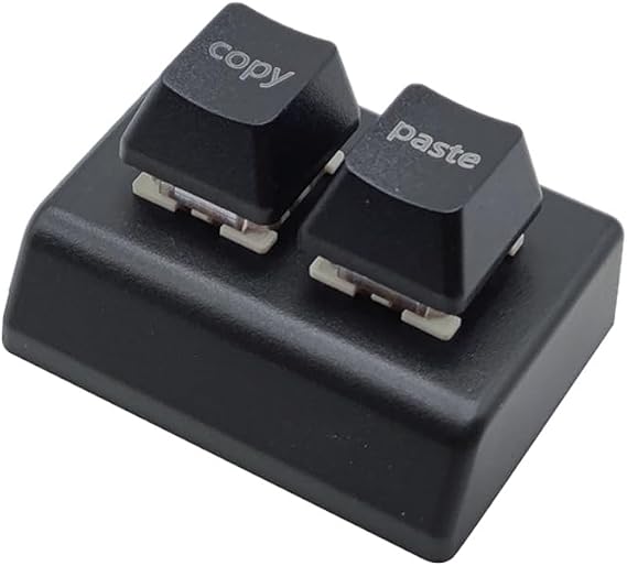Macro Programming Keyboard RGB Custom 2 Keys Keyboard Mini Copy and Paste OSU Keyboard Gaming Hotswap Keypad Black