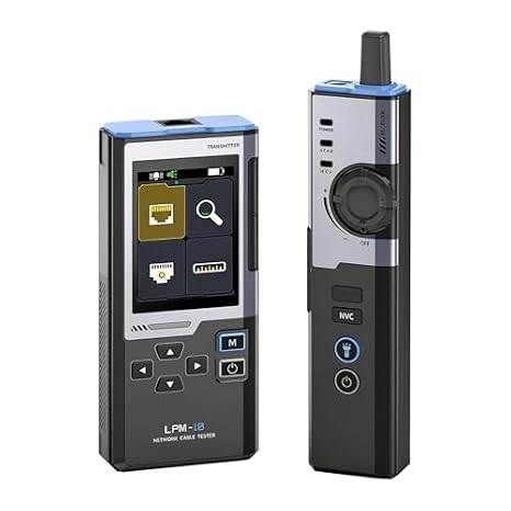 LPM-10A Network Cable Tester Kit Cable Locator, Wire Tracer Break Detector Finder 2.4-inch TFT Screen Anti-interference for CAT5 CAT5e CAT6 RJ11 RJ45