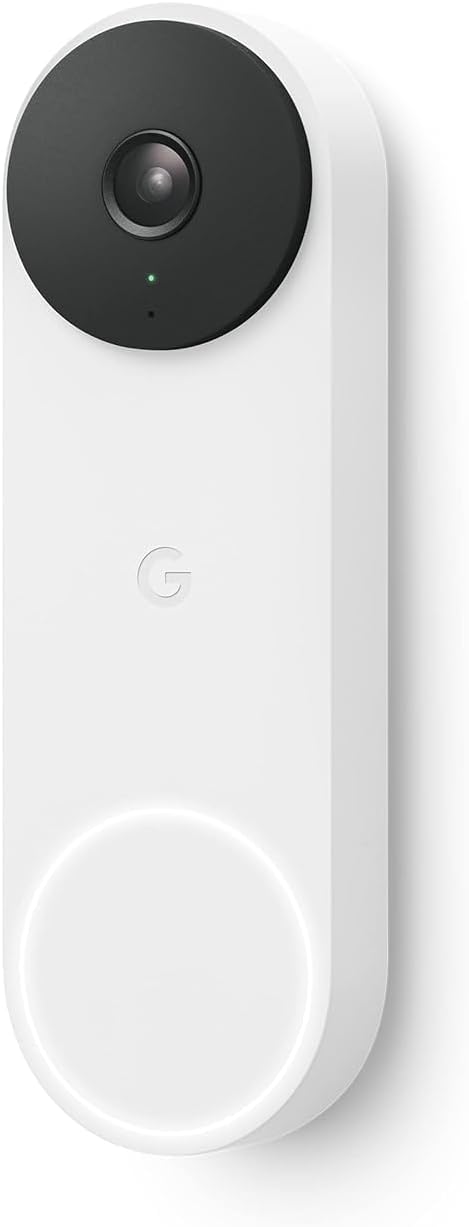 Google Nest Doorbell Wired 2nd Gen - Pro Version - Wired Video Doorbell Camera - Doorbell Security Camera - Non-Retail Packaging - Snow