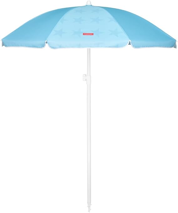 Flamingueo Güneş şemsiyesi büyük, plaj, havuz, bahçe, balkon, yükseklik ve yönü ayarlanabilir, UPF 50+ koruma, polyester, taşıma çantası, 210 x 160 cm