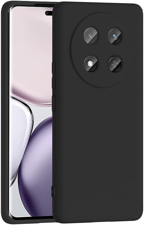 Coverzone Honor Magic 7 Lite İle Uyumlu Kılıf Z-Mara Lansman Vieri Tam Koruma Arka Kapak Kamera Koruma Çıkıntılı Pürüzsüz Yüzey Siyah
