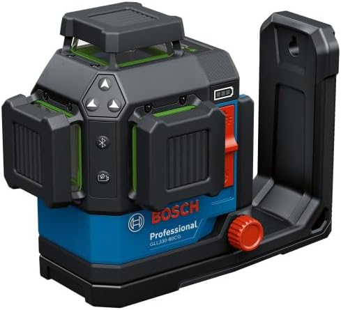 Bosch GLL330-80CGN 18V 360º Connected Green Beam 3-Way Leveling and Alignment Laser