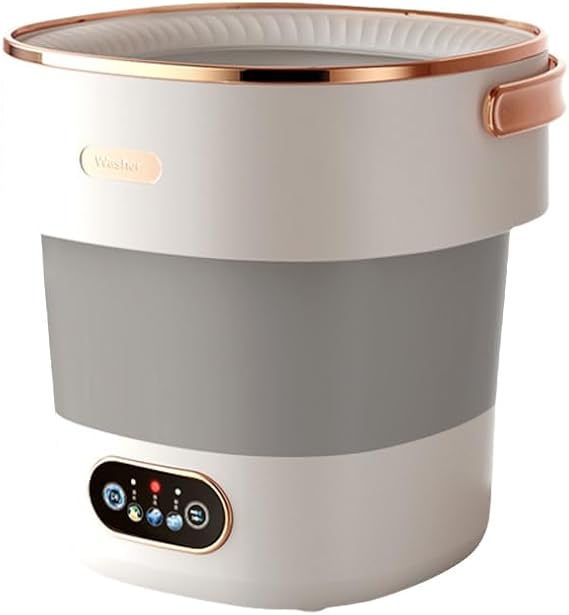 Amecke Mini Folding Washing Machine, Portable Folding Washing Machine, 8L Small Folding Washing Machine, Portable Washing Machine and Dryer Combo, Mini Washing Machine, Foldable, Baby Clothes,