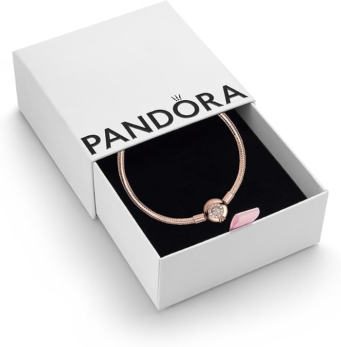 PANDORA Moments, Crown O Snake Bracelet, 14k Rose Gold