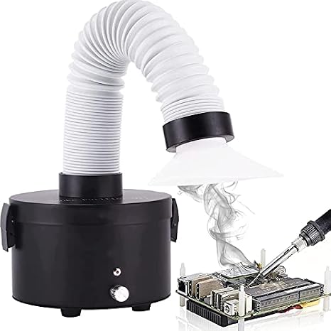 Solder Fume Extractor, Bench Top Smoke Absorber with Filter and Purification for DIY Welding Work and Soldering Station