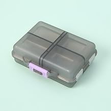 Pill Case Portable 8-cell Sealed Vitamin Pill Box Cases Organizer Capsule Tablet for Moisture-proof Travel with Compartments for Medicine