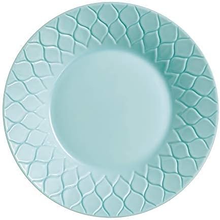 Luminarc Amario 18pc Opal Glass Dinner Set Dinnerware Modern Summer Plates (6X Soup Bowls, Turquoise)