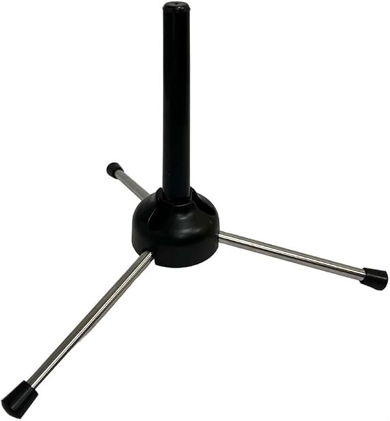Wind Instrument Tripod Stand for Oboe, Flute, Clarinet SaxophonePortable Foldable Metal-Plastic Holder with Rubber Feet, 85g Lightweight, 17.5