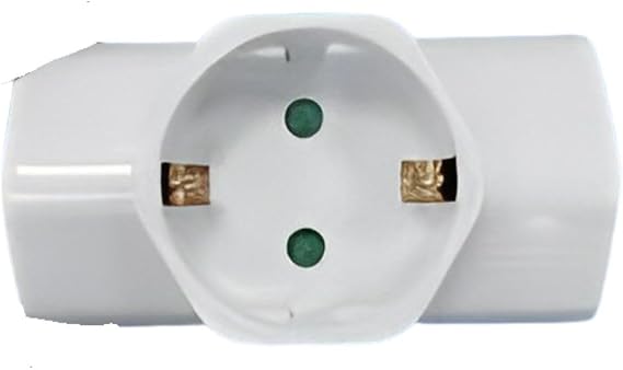 Zenitech - Triplite Schuko 16A - Durable Plastic - European Standards Compatibility, Wear Resistant, High Energy Consumption, Multiple Connection - White