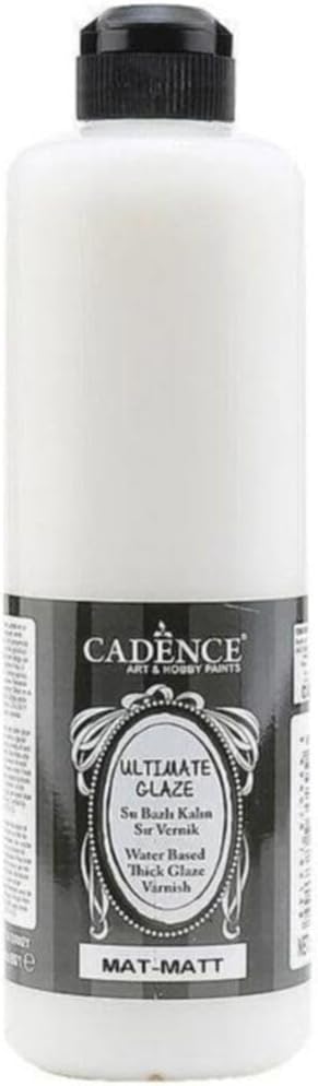 Cadence Ultimate Glaze Su Bazlı Kalın Sır Vernik - Mat - 500Ml Mat Tek Ebat