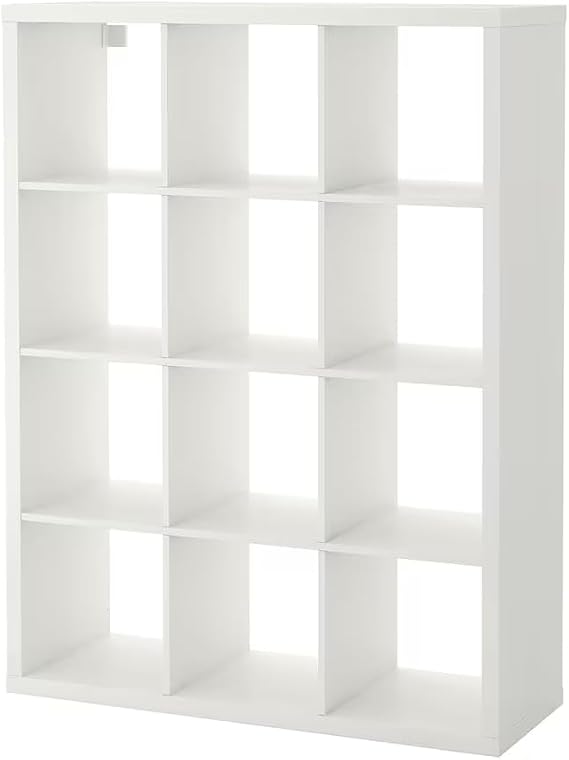 home stuff Shelving unit, white, Perfect for home offices ideal for organizing books, decor, or personal items. (white, 112x147)