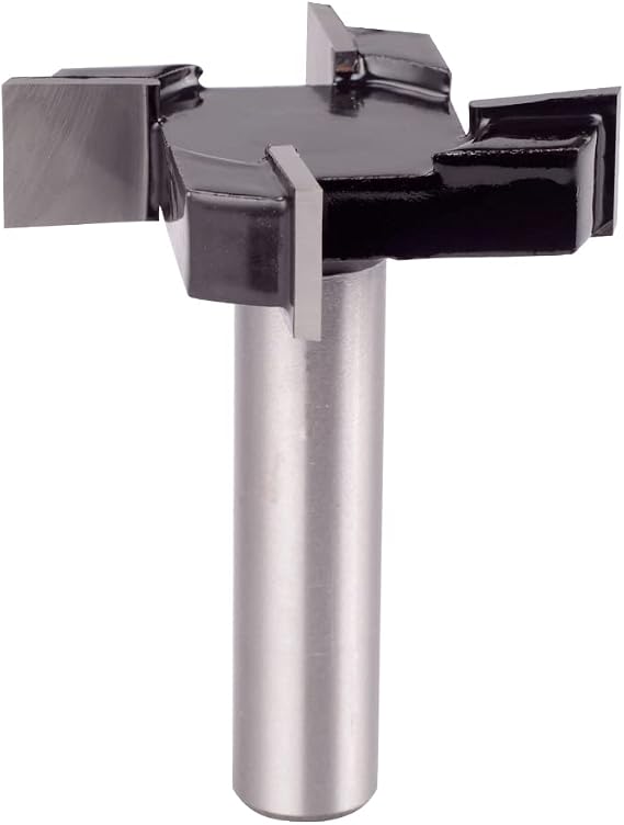 CNC Spoilboard Surfacing Router Bits, 1/2 inch Shank 2 inch Cutting Diameter, Slab Flattening Router Bit Planing Bit Wood Milling Cutter Planer Woodworking Tool 4 wings